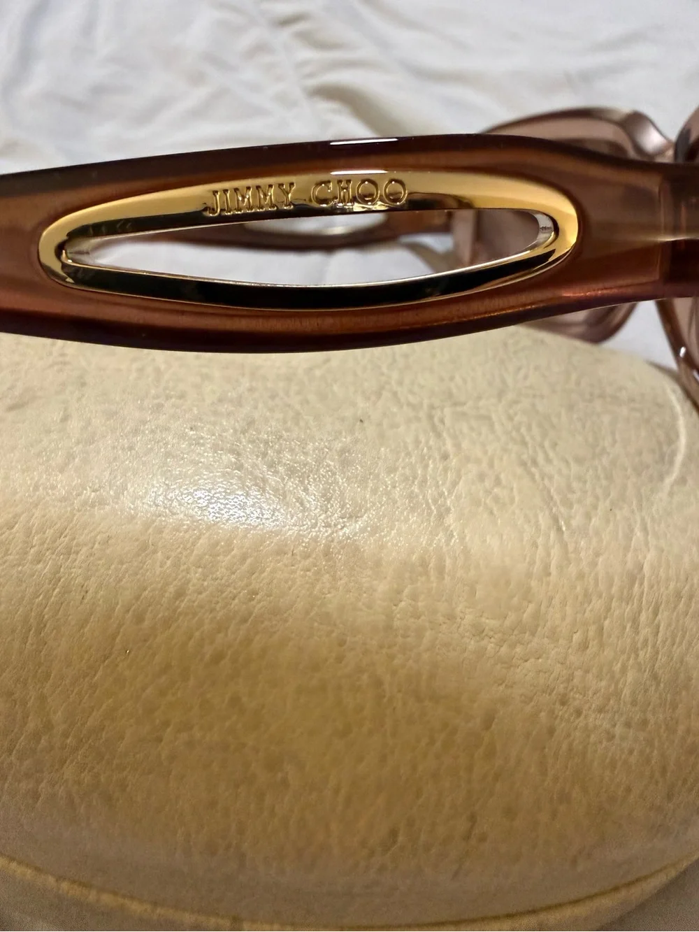 Jimmy Choo Translucent Pink Brown Gradient Sunglasses